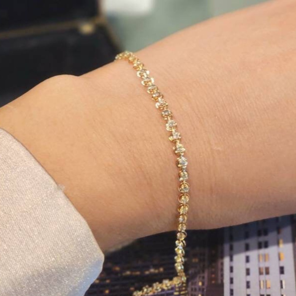 1ct Natural Diamond Bracelet 18K SOLID Gold